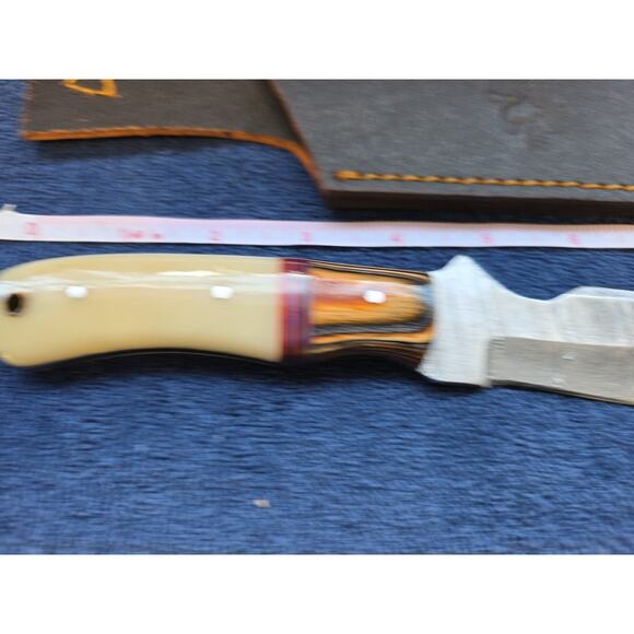 Hunting Bowie Knife 9 Inch Custom Made Forged Damascus Blade LMK Knives #7554 - Picture 2 of 5